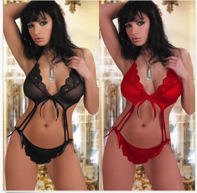 Summer Home Sexy Women Transparent Hollow Out Cutout Jumpsuit Sexy Lingerie Sexy Suit